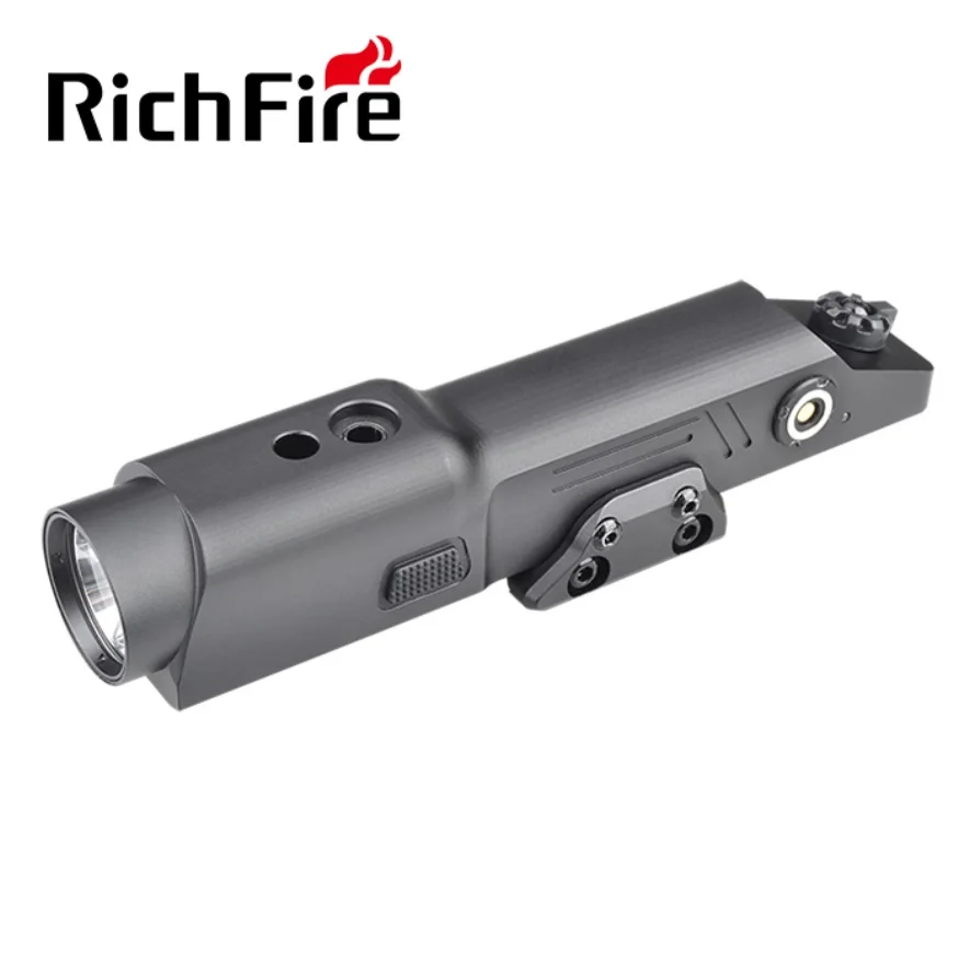 Richfire SFD-108 Tactical Flashlight SST40 1600 Lumens Magnetic Charger Geen Laser Sight with Led Combo Gear-20mm Mount Size