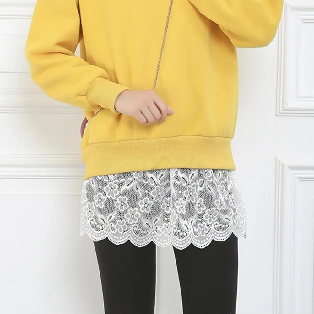 

Модная юбка-фартук с кружевной отделкой и цветочной вышивкой в стиле Y2K для женщин, универсальная, красивая, для украшения брюк и юбок