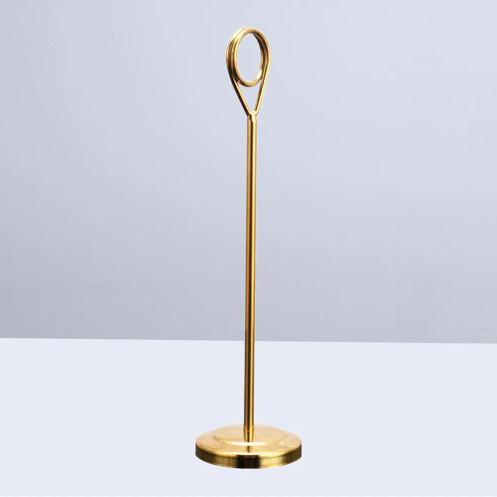 Table Number Holders 6 Inches Golden Memo Clip For Wedding Party Restaurant Table Decoration Note Clamp Photo Holder Stand
