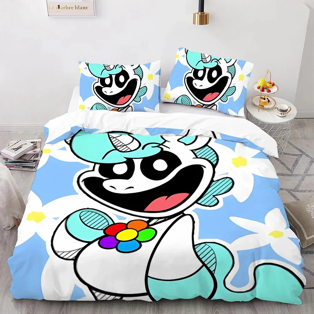 Anime Cartoon S-Smiling Critters Horror Game CATNAP DOGDAY Duvet Cover Sets Printed Bedding Set Double Queen King Size 2/3pcs