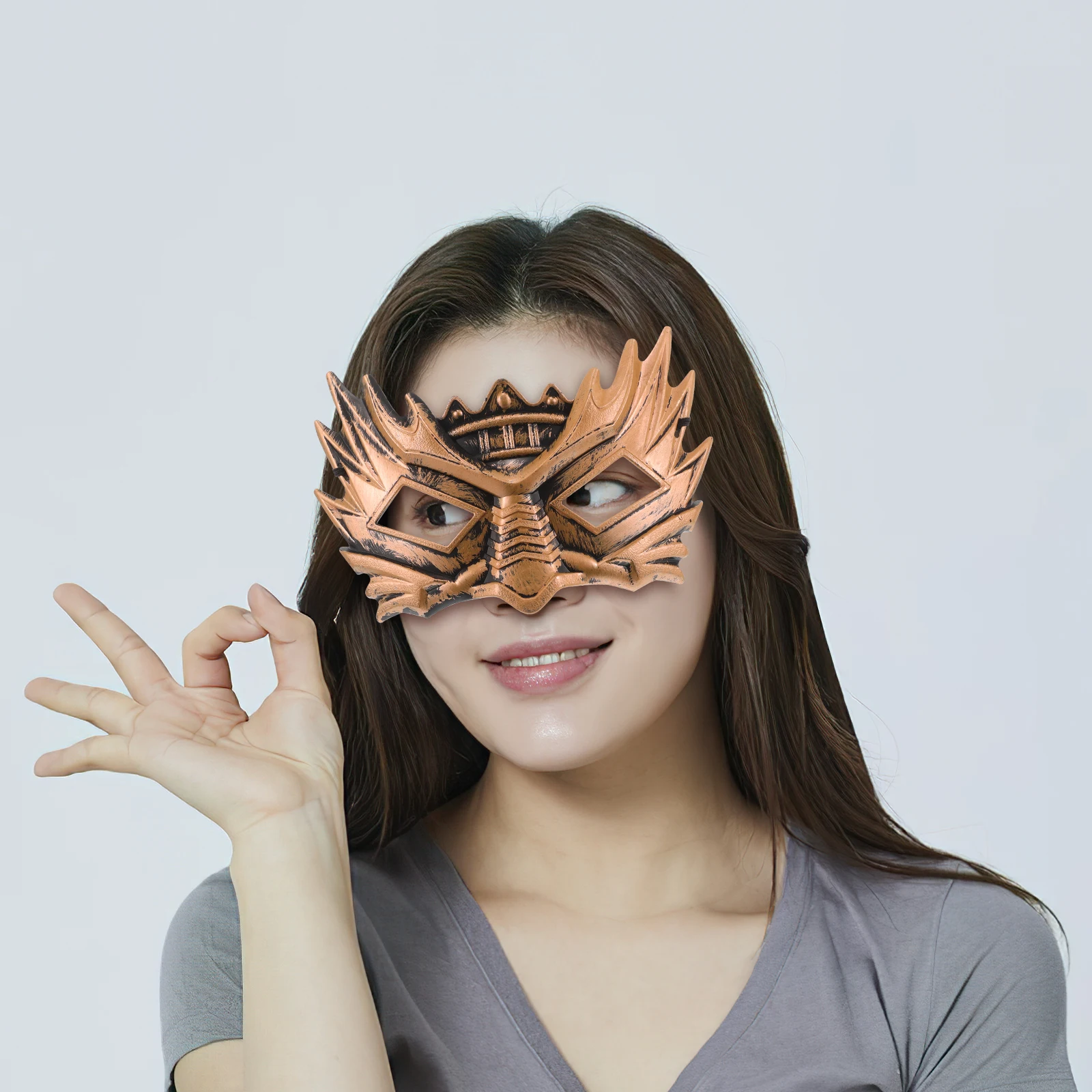 

Vintage Bronze Eye Masquerade Party Festive Tassel Half Face Mask Costume Party Wear Masquerade For Women Carnival Accessories