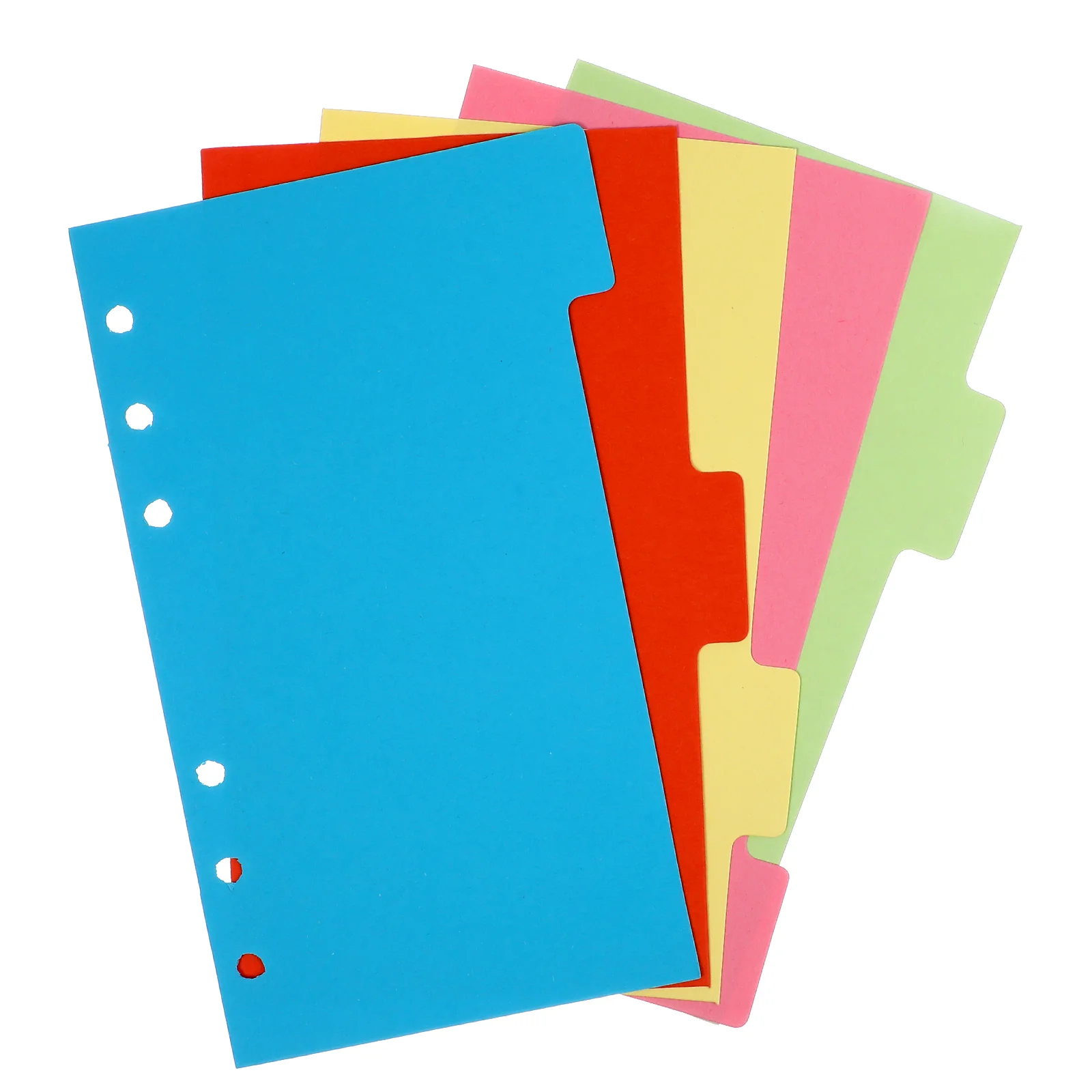 

6 Pcs Refill for Spiral Notebook A5 Paper Divider Notebooks Tab Cards The Multicolor