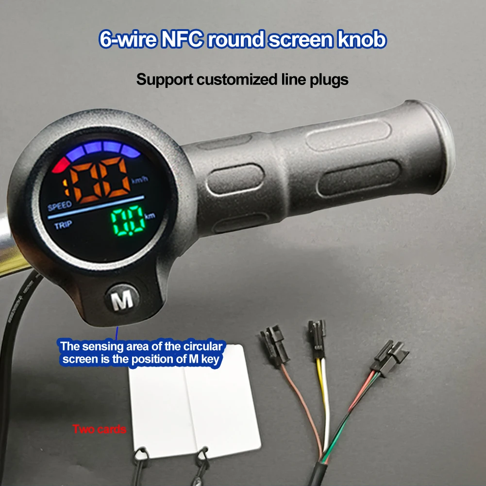 

For Driving Electric Vehicle Throttle Digital Speed Control ABS+PC High-strength Plastic Battery Voltage Display Gear Display