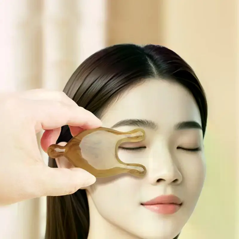 Guasha Resin Massage Comb Face Eye Lifting Scraping SPA Massage Plate Reduce Puffiness Meridian Dredging Stick Nose Massage Tool