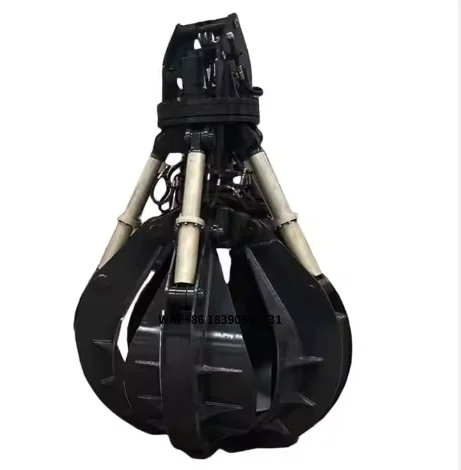 

New Hydraulic Orange Peel Grab Grapples Excavator 24 Ton Long Arm Long Reach GaoHong Brand Construction Machinery Attachments