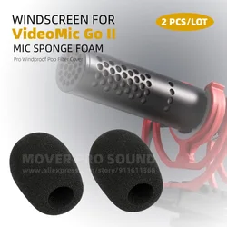 For Rode VideoMic Go II 2nd 2Gen 2 Camera Microphone Windscreen Anti Pop Filter Sponge Video Mic Windproof Foam Cover Shield