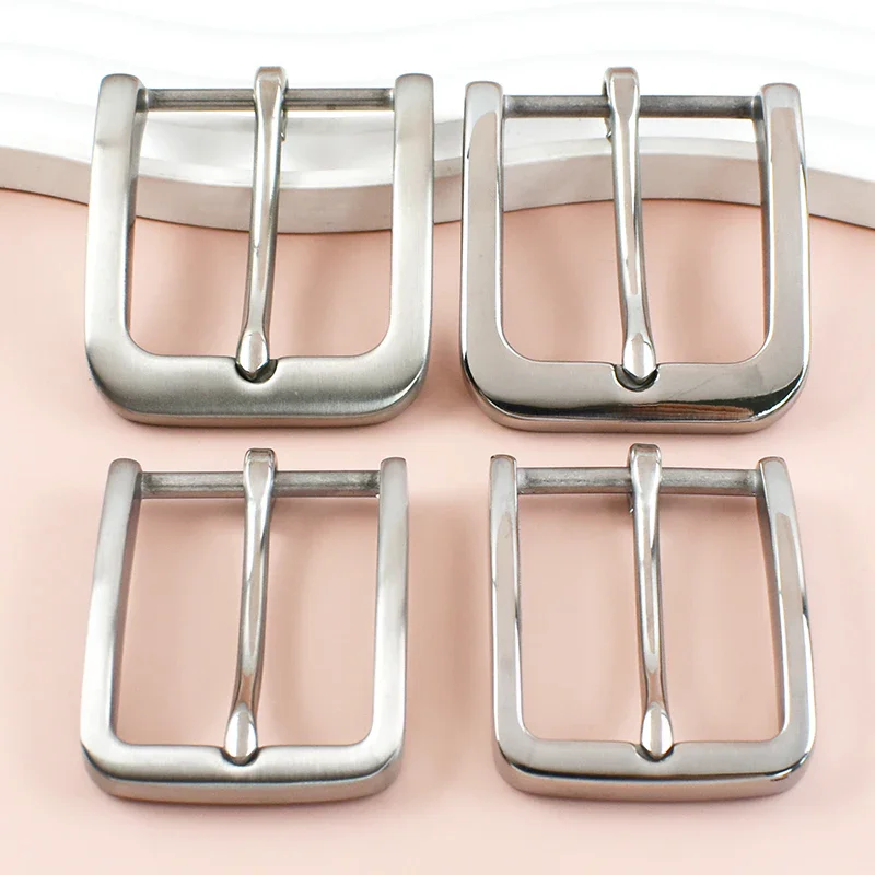35/40mm Meetee Stainless Steel Mens Belt Pin Buckle for DIY LeatherCraft Cowboy Jeans Waistband Head Clothing Sewing Accessories