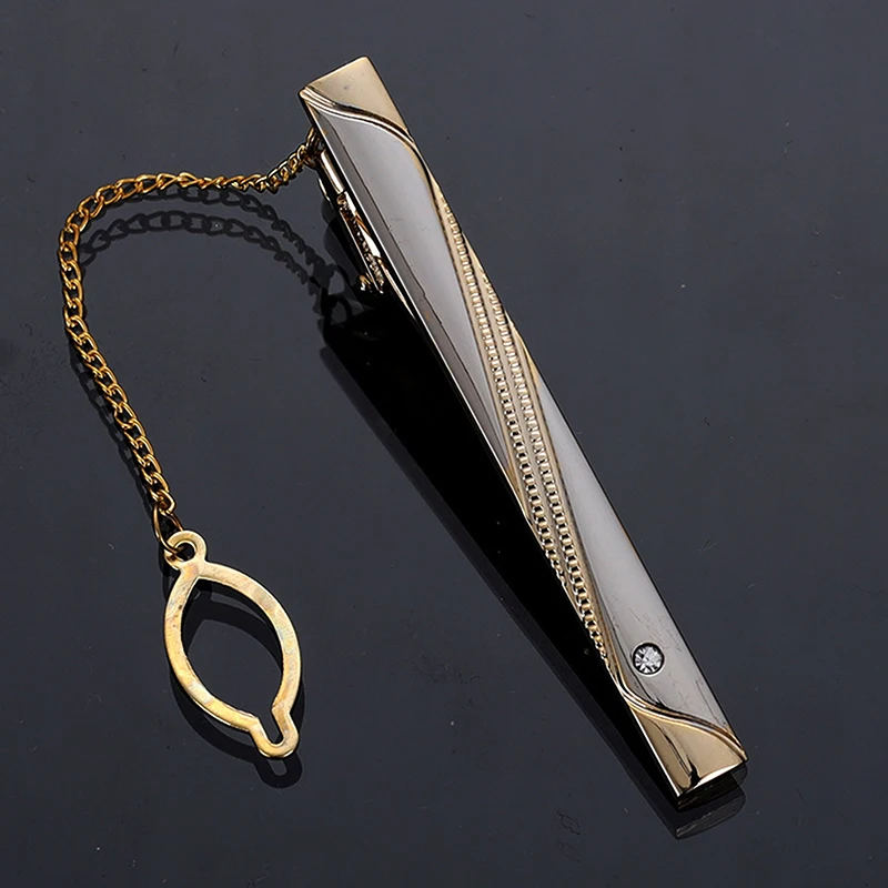 Men Metal Simple Necktie Buckle Gold Silver Color Tie Bar Clasp Clip Clamp Ties Pin Fashion Exquisite Jewelry For Wedding Gift