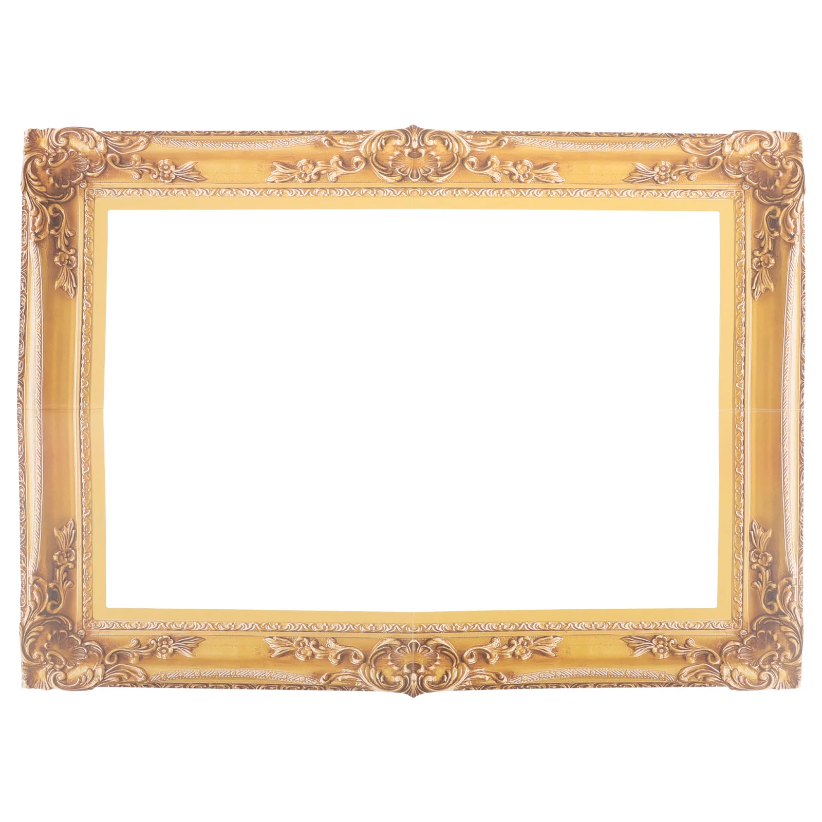 

DIY Paper Picture Frame Cutouts Photo Booth Props for Wedding Birthday Party (Gold)