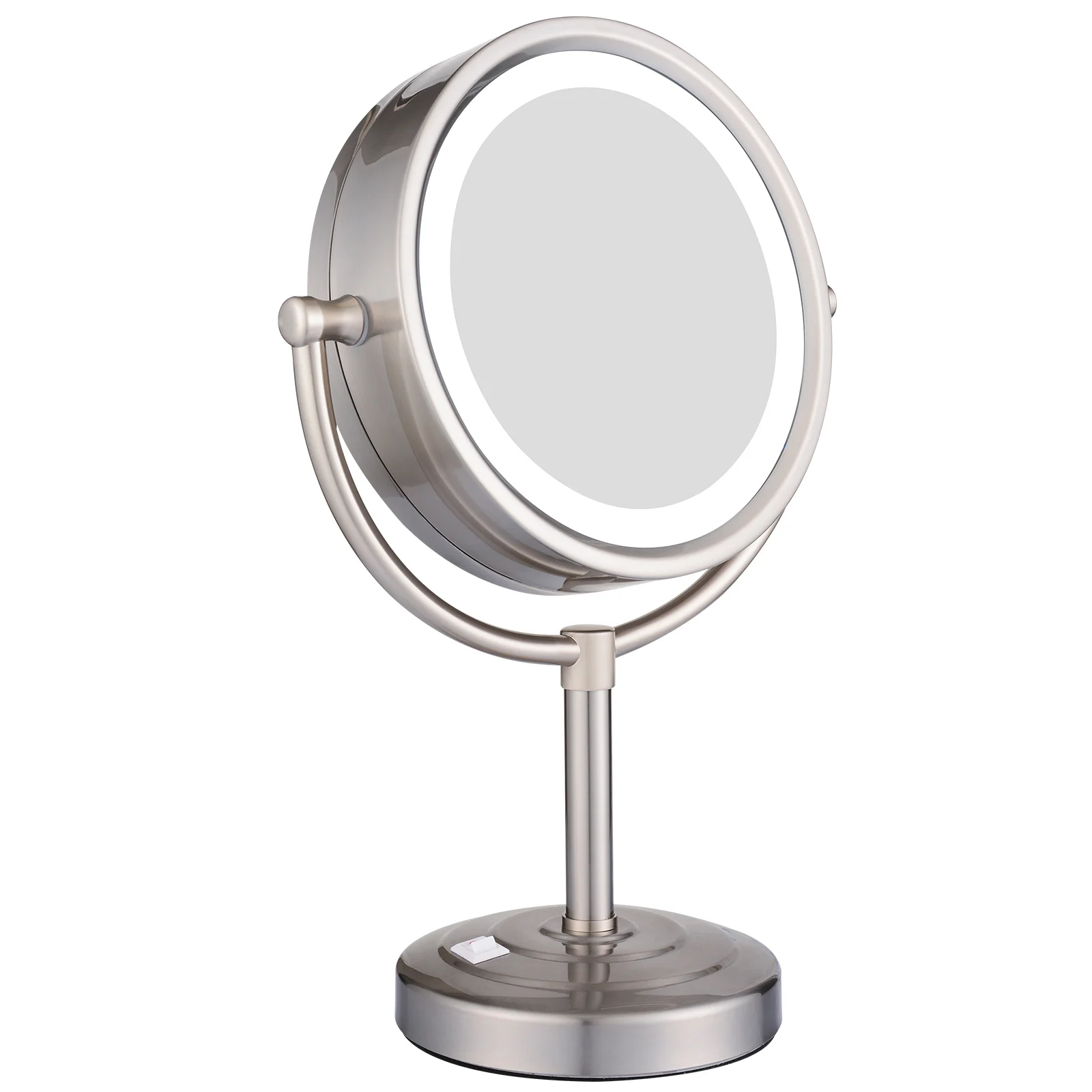 GURUN 8.5 Inch Tabletop LED Lighted Makeup Mirror with 10x Magnification Double Sided Vanity Mirror Plug Power Oil-Rubbed Bronze