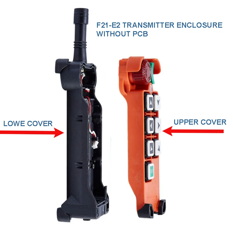 

Telecontrol Telecrane inddustrial remote control system F21-E1 transmitter shell enclosure without PCB