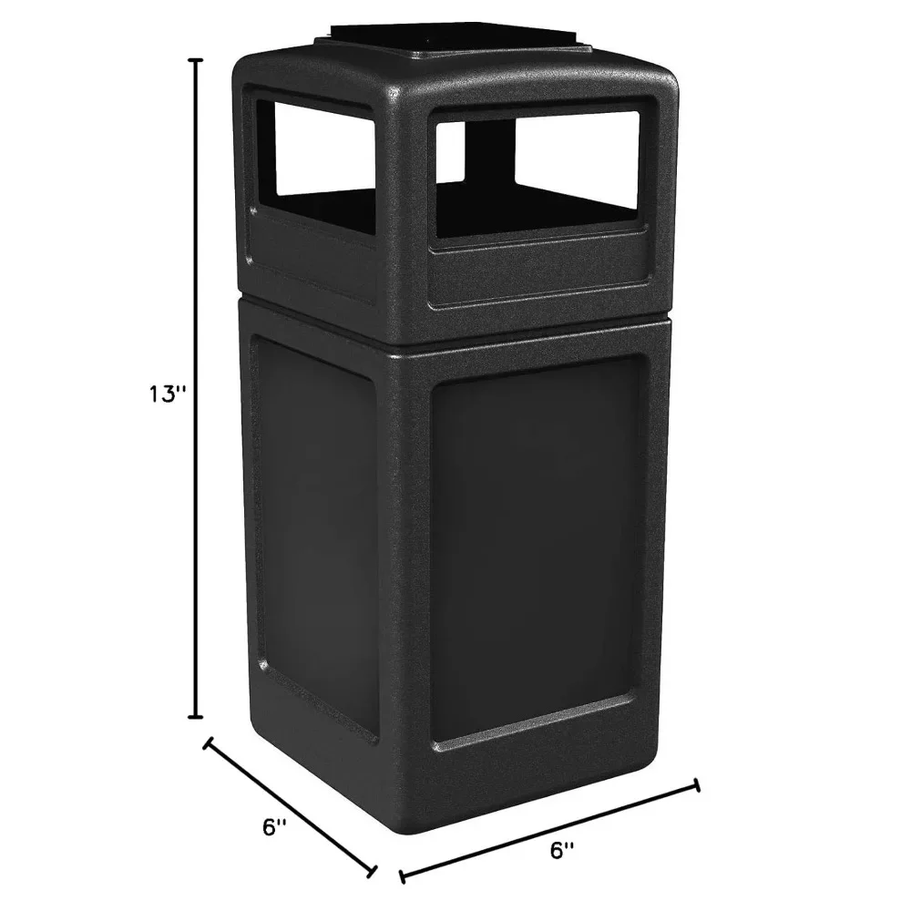 Commercial Zone 42 Gallon Square Waste Container with Ashtray Dome Lid Color: