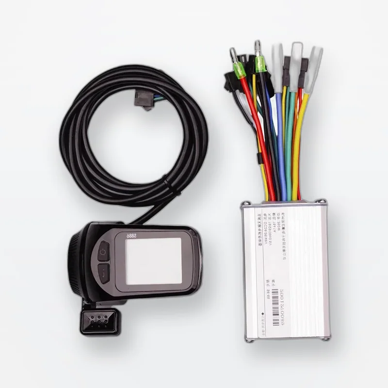 S886 LCD Display Brushless Speed Controller 24V/36V/48V 250W/350W with S6-55/S6-65 Motor Kit fits E-Bike,Scooter,MTB