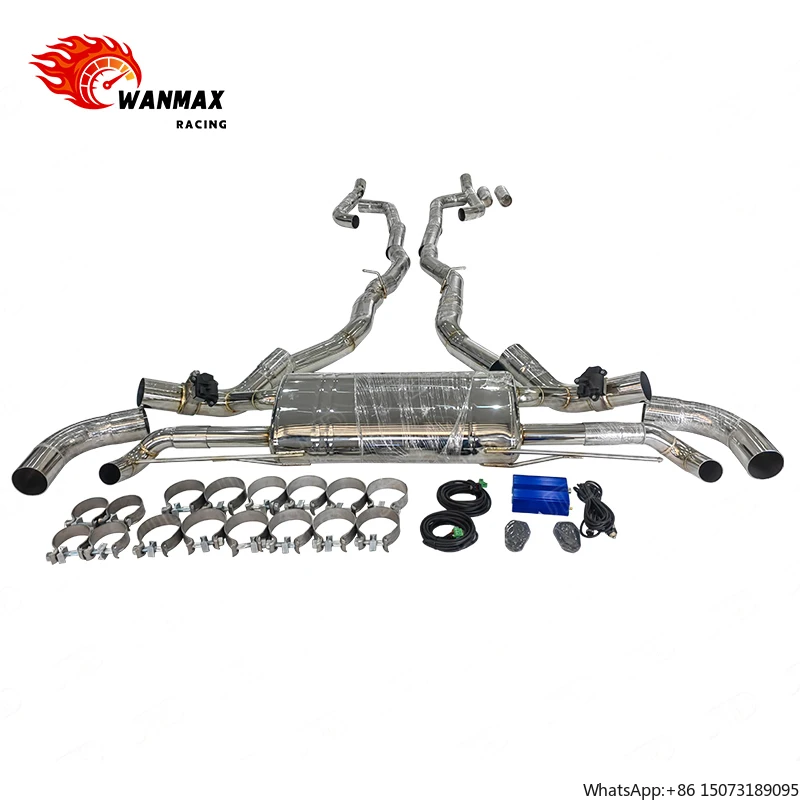 

304 Stainless Steel Catback Muffler Exhaust System for 2019+G05 G06 X5 X6 M50i M60i Exhaust Equal Length