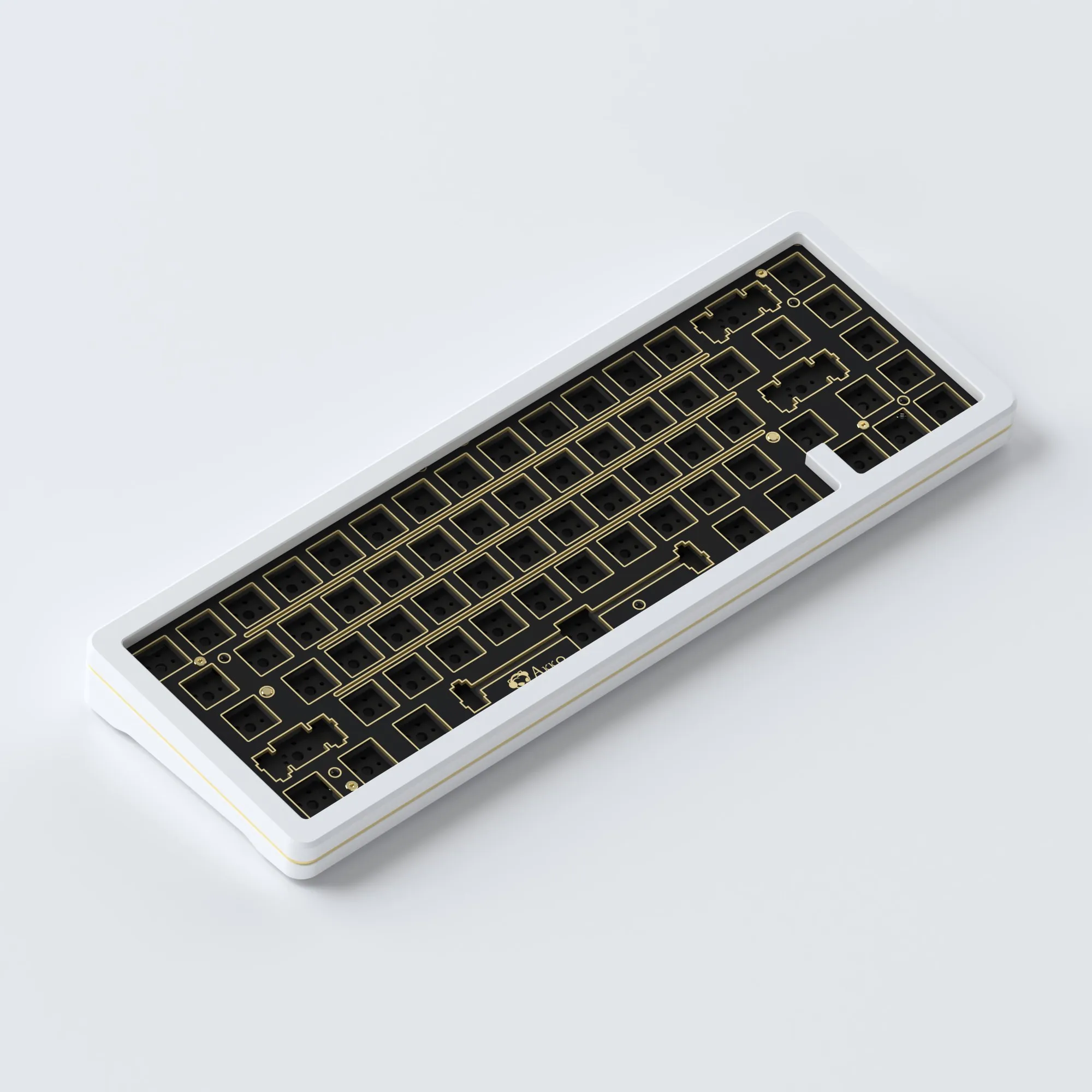 Akko Alumínio Kit Teclado Mecânico, Primavera, Montagem Estrutura, Personalizado, FR-4, Placa POM, Poron Algodão, Peso do Ouro, DIY, SPR 67