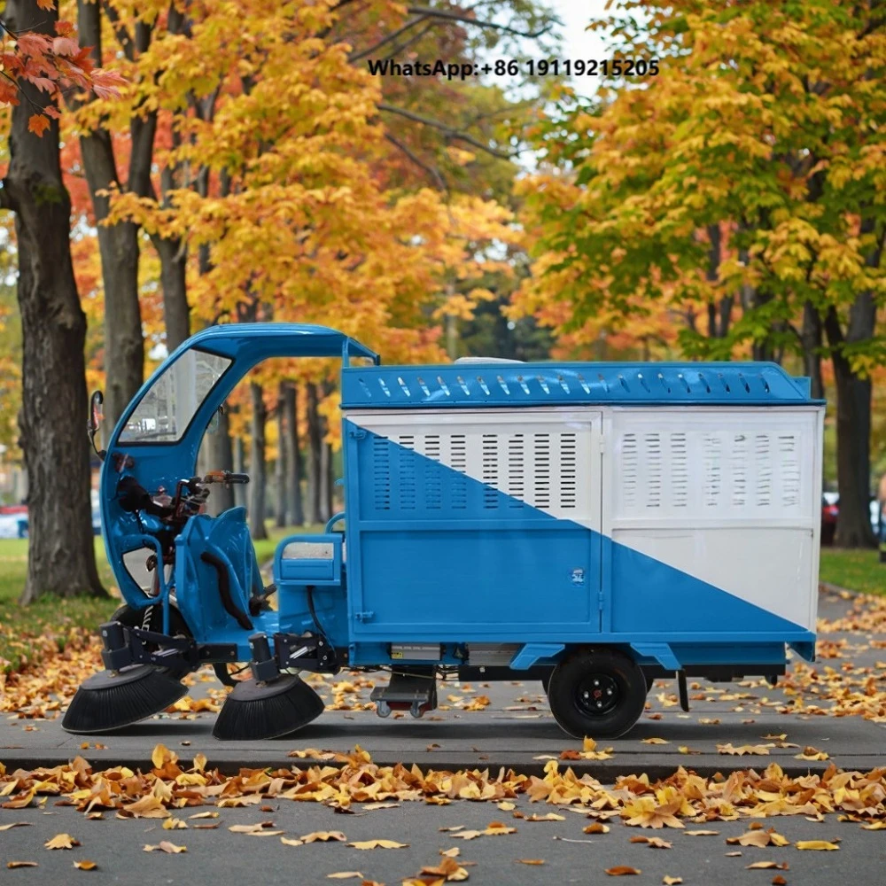 Mini Hippo M220 Outdoor Fall Leaves Collection Park Cleaning Ride-On Leaf Removal Truck New Electric Road Sweeper Leaf Collector