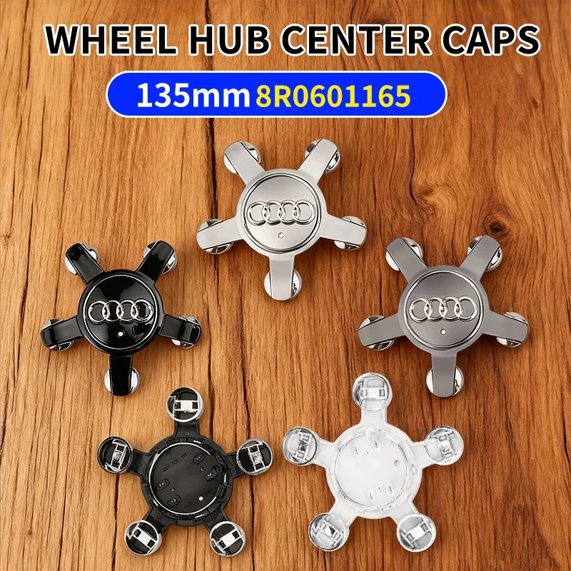 

4pcs 135mm Car Wheel Rim Center Hub Caps Covers 8R0601165 For Audi A1 A2 A3 A4 A5 A6 A7 A8 Q1 Q3 Q5 Q7 TT R8 Auto Accessories