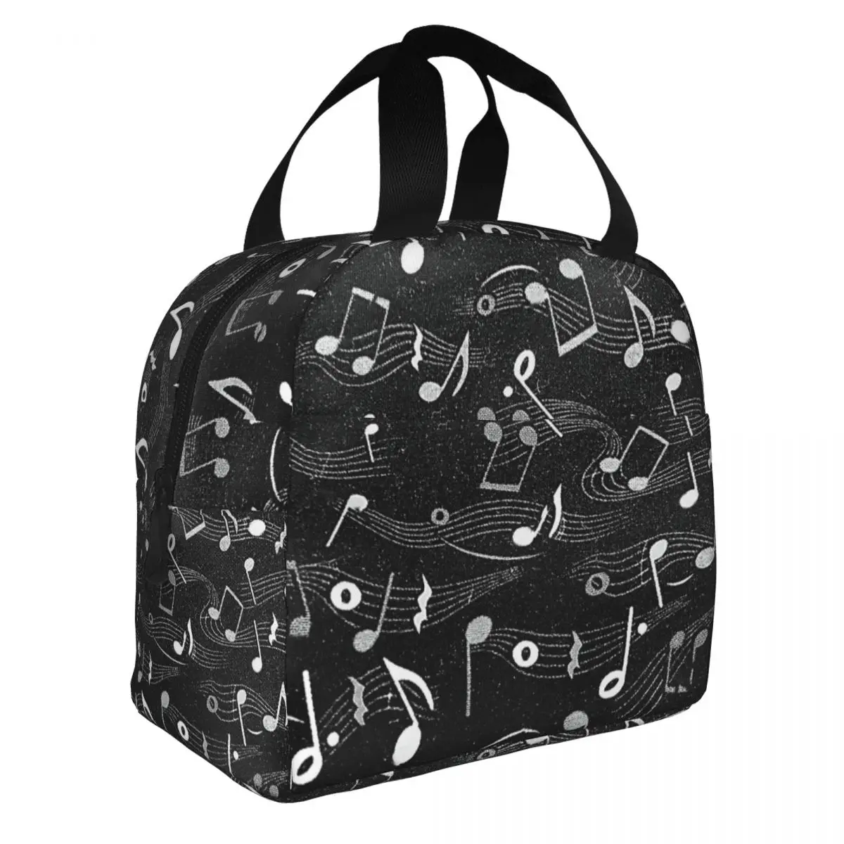 Musical Notes Insulated Lunch Bag Cooler Bag Lunch Container Piano Music Gift Large Tote Lunch Box Food Storage Bags Work Travel