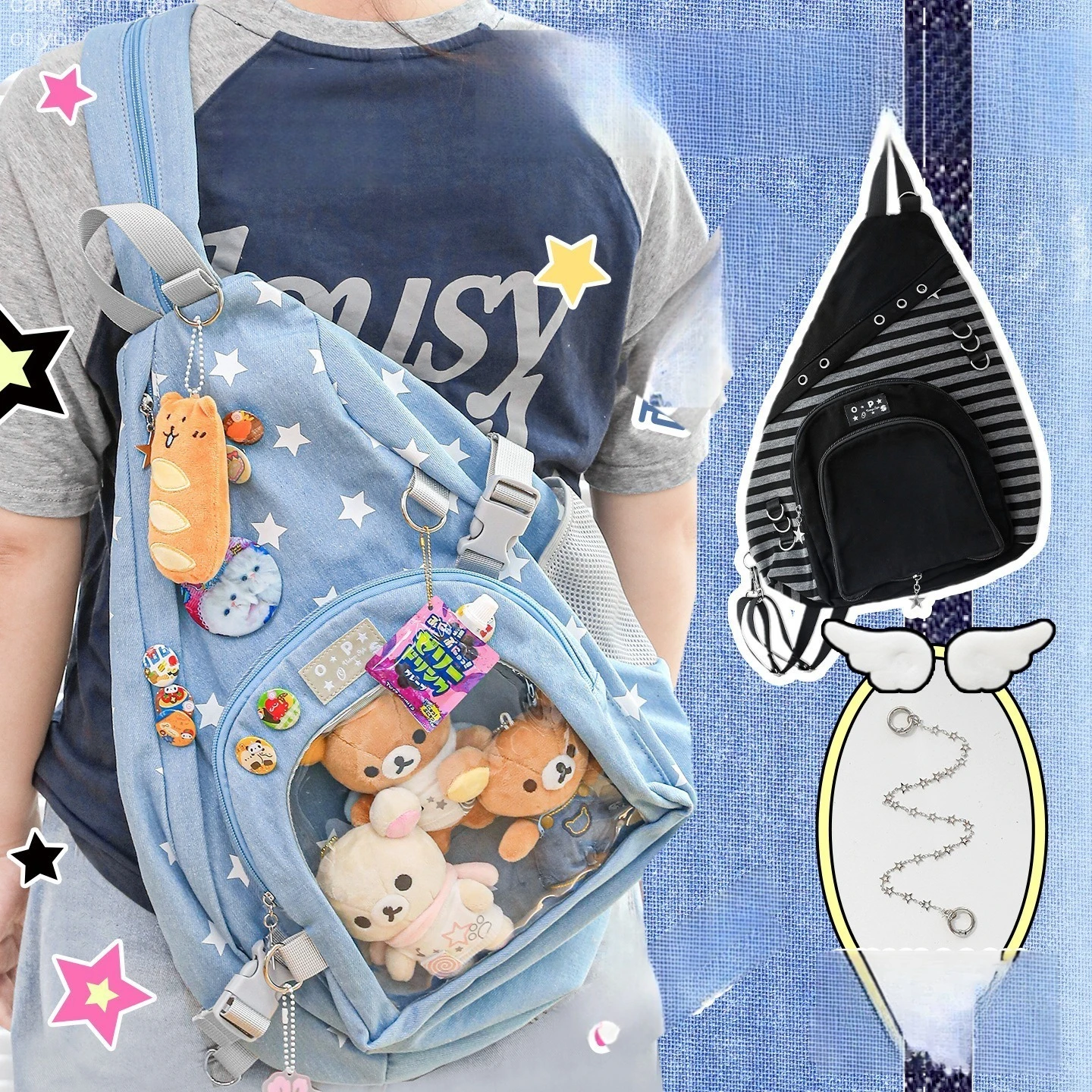 Shoulder Bag Bow And Arrow Bag Vintage Single/Double Shoulder Crossbody Bag 2D Doll Bag Pain Bag With Large Capacity To Store Bo
