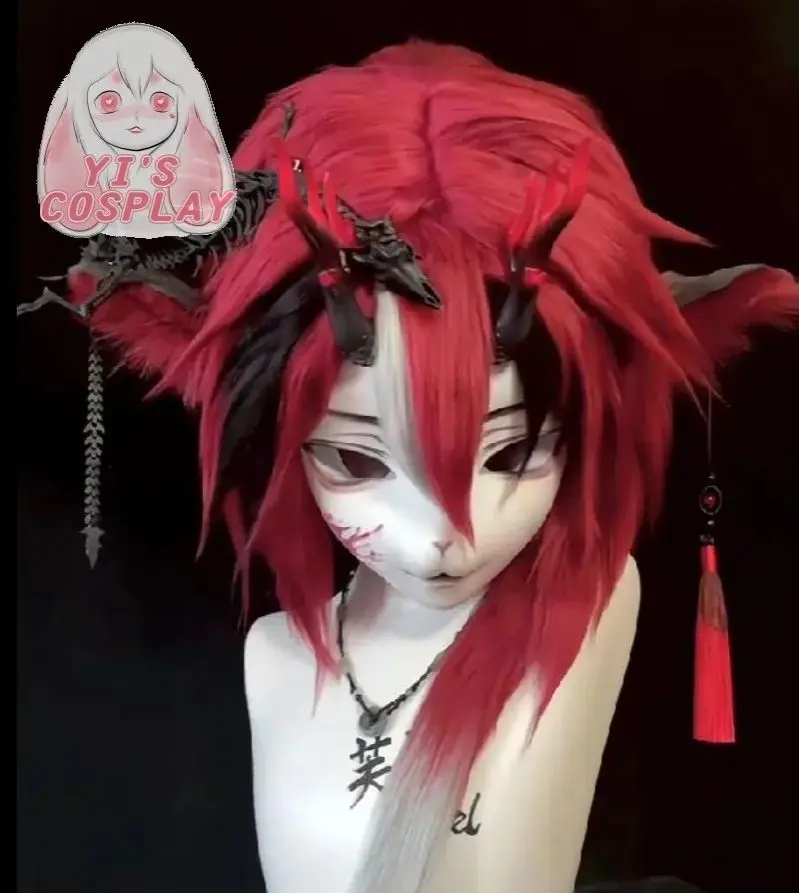 

Yis cosplay Custom Furry head Kigurumi Head Cosplay Kemono Fursuit Handmade Headsets Beast Customized Fursuit Kemono Head
