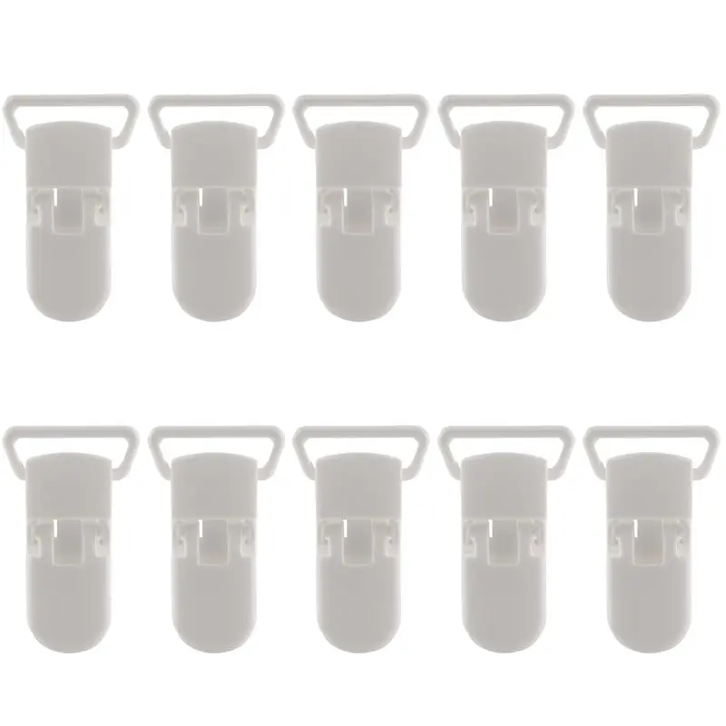 

X18A-50Pcs Baby Kids T-Shape Plastic Pacifier Clips Soother Dummy Style Badge Holder White