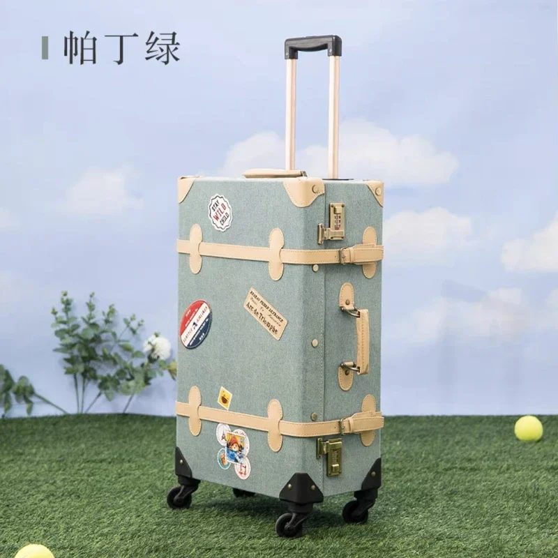 2022 New Vintage Oxford cloth Travel Bag Rolling Luggage sets,20\