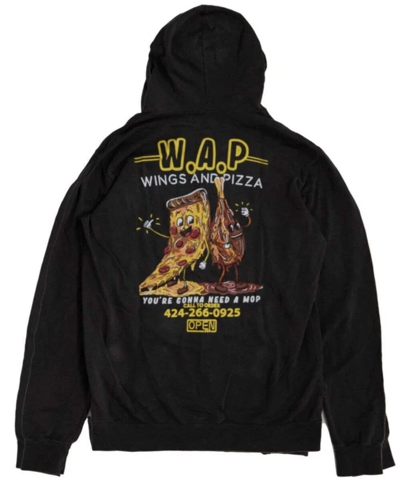

2025 Autumn and Winter Men's Hoodie Wings and Pizza Tie Dye Hoodie Unisex High-end Luxury Is for Both Men and Women Top