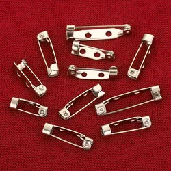 20pcs Stainless Steel Safety Brooches Base Pin Buckle Clothing for DIY Lapel Pins Brooch Jewelry Making Supplies Wholesale Metal