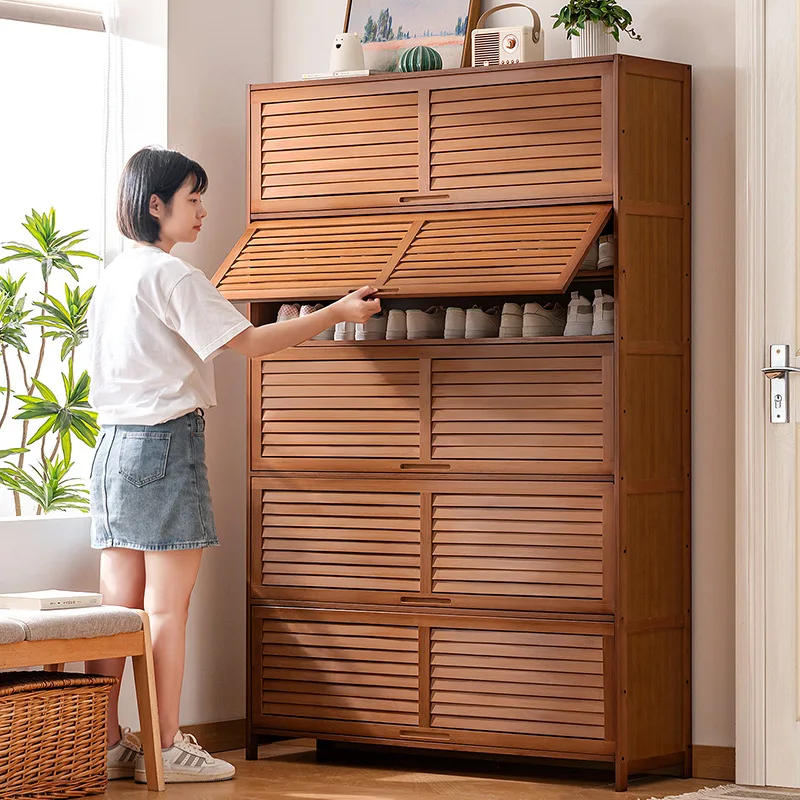 Multi-layer shoe cabinet, integrated shoe rack at the door, multi-functional and large-capacity floor-to-ceiling shoe rack, rent