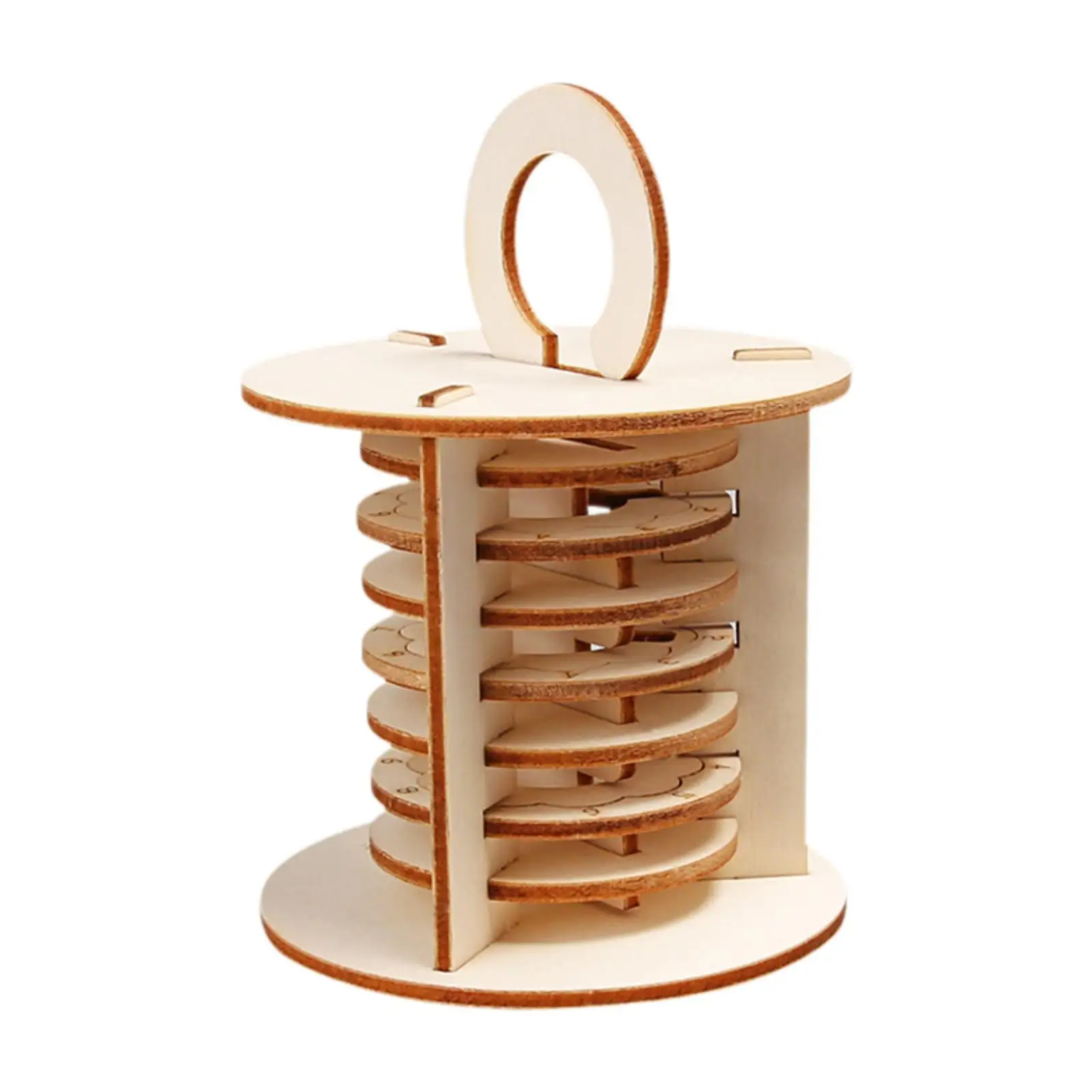 Baustein-Set aus Holz, Zahlenschloss-Modell-Set für Schule, Jungen und Mädchen