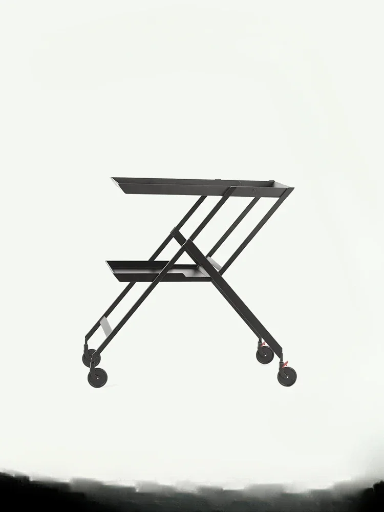 Black folding handcart, lightweight small cart