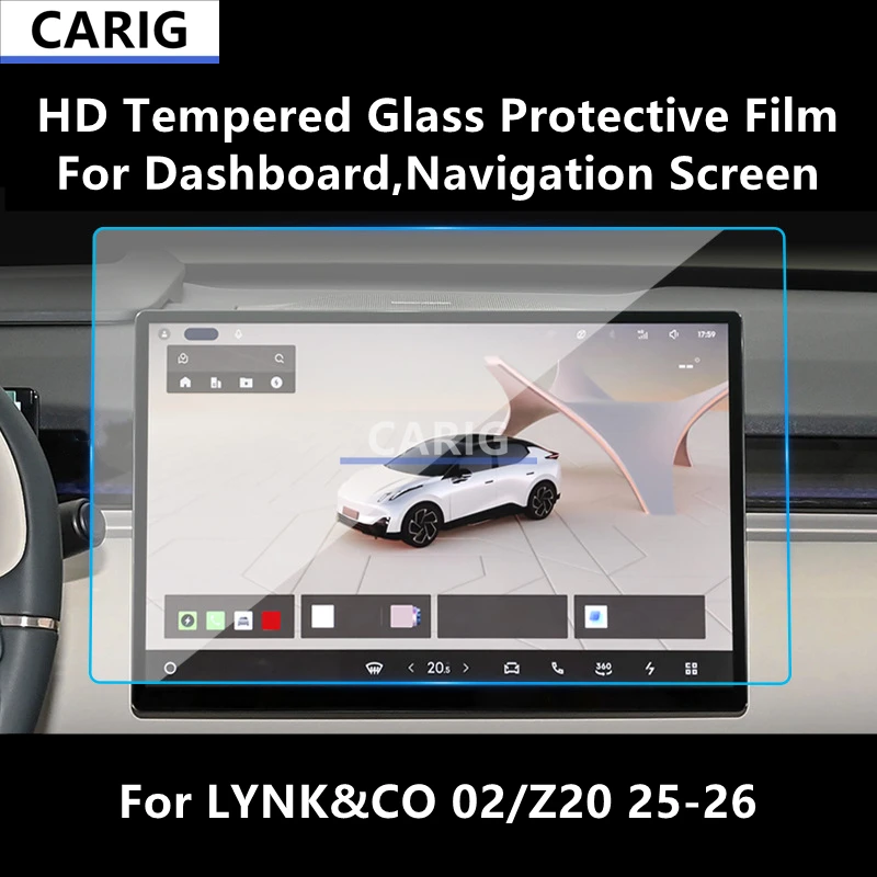 

For LYNK&CO 02/Z20 25-26 Dashboard,Navigation Screen HD Tempered Glass Protective Film Anti-scratch Accessories Refit