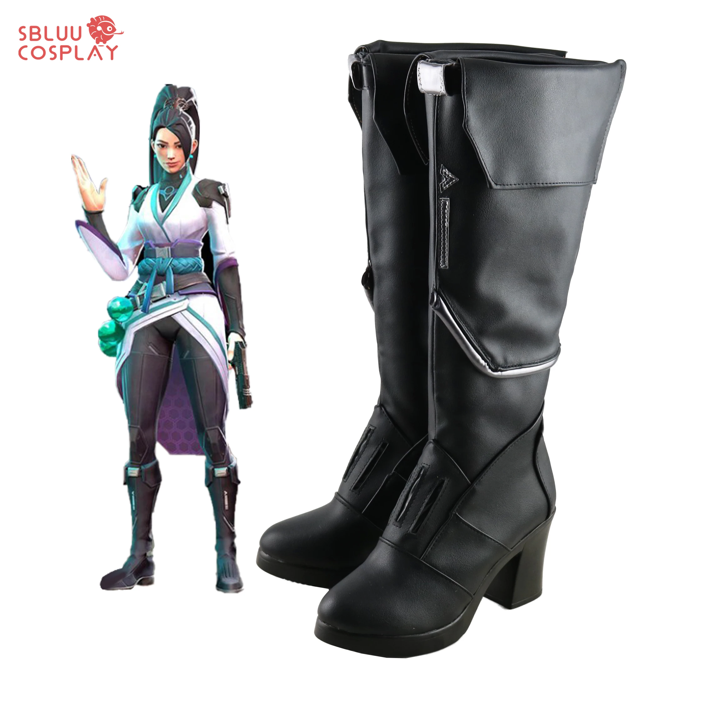 SBluuCosplay Game Valorant Sage Cosplay Shoes Custom Made Boots