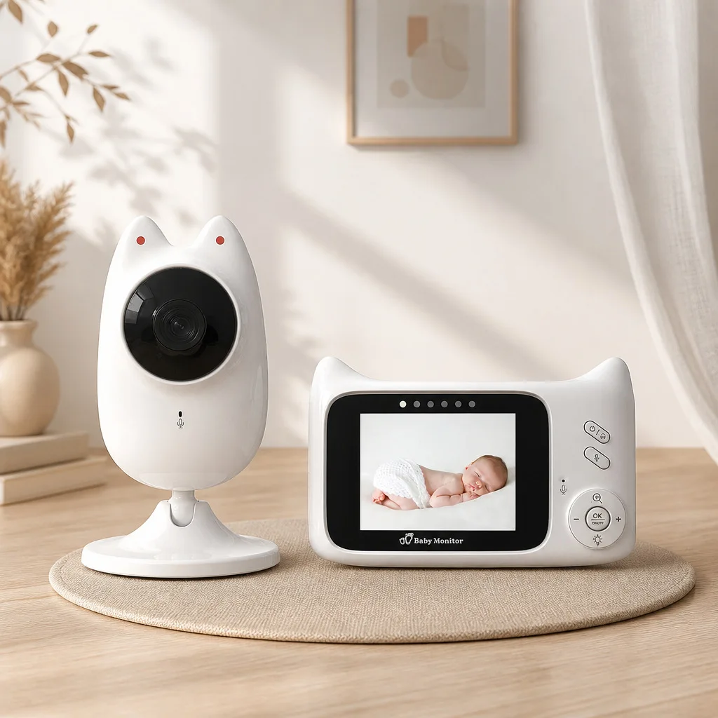 LGOODVIN 2.4G Baby Monitor with 2.8-inch Display, Two-Way Audio and Wireless Monitoring Function