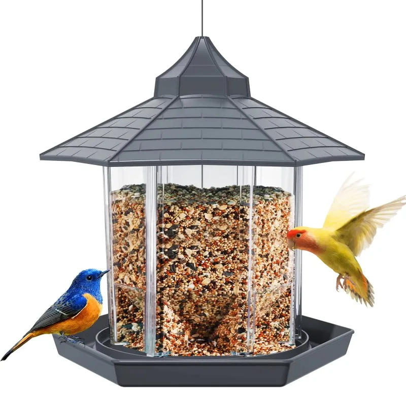 

Petdom Bird Feeders for Outdoors Hanging 5.5LBS Huge Capacity Wild Bird Feeder Squirrel Proof Hanging Bird Feeders for Outside