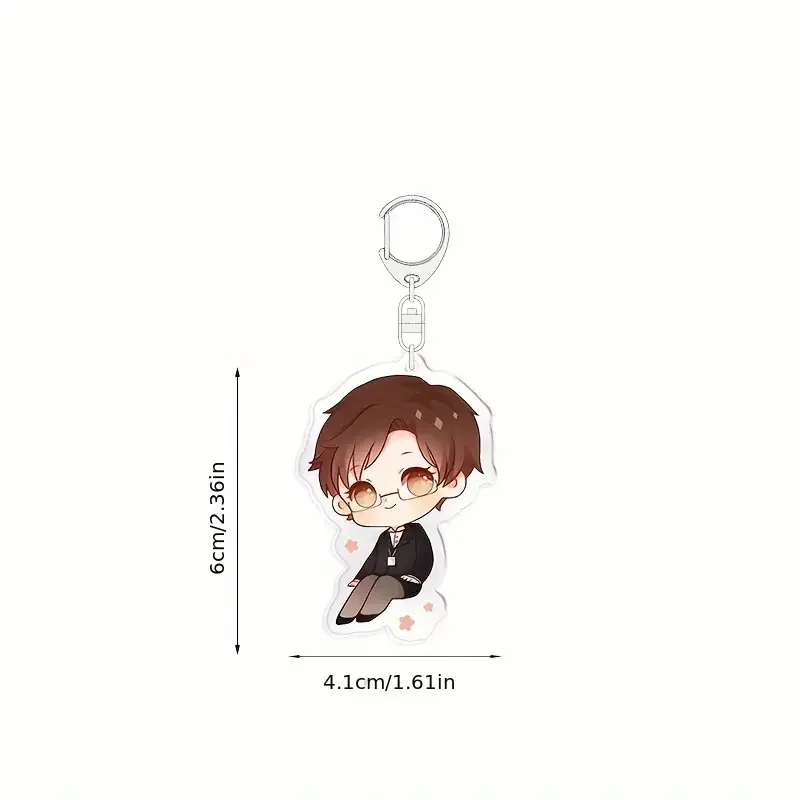 6cm Anime Game Mystic Messenger Keychain Yoosung Zenny 707 Jumin Saeran Q Version Figures Keyring Bag Pendant Key  Friends Gift