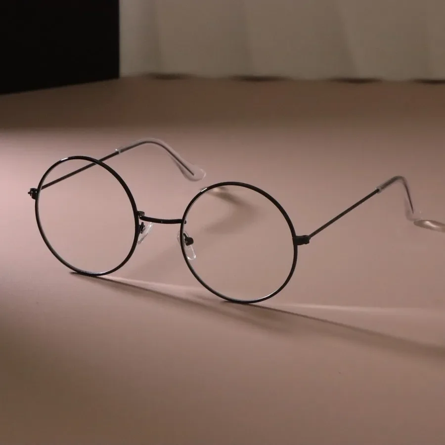 

Retro Round Women Men Glasses Vintage Brand Designer Transparent Clear Optical Eyeglasses Metal Frames Oculos