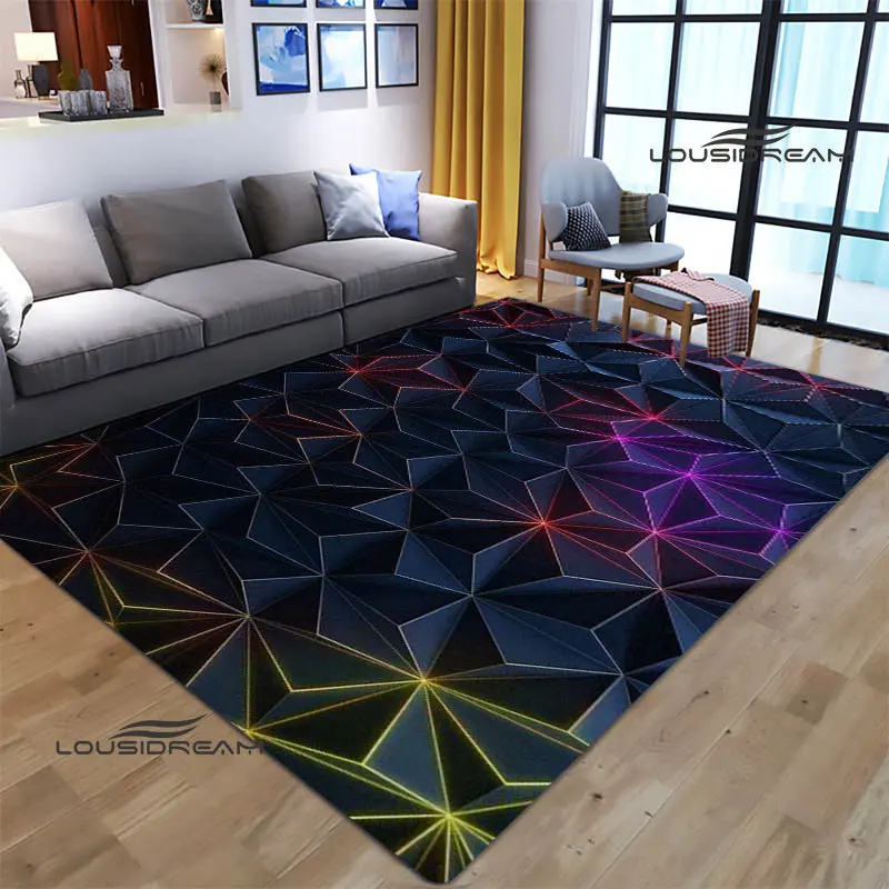 3D three -dimensional pattern printed carpet Fashion yoga mat Non -slip carpet Photography prop bedroom decor birthday gift