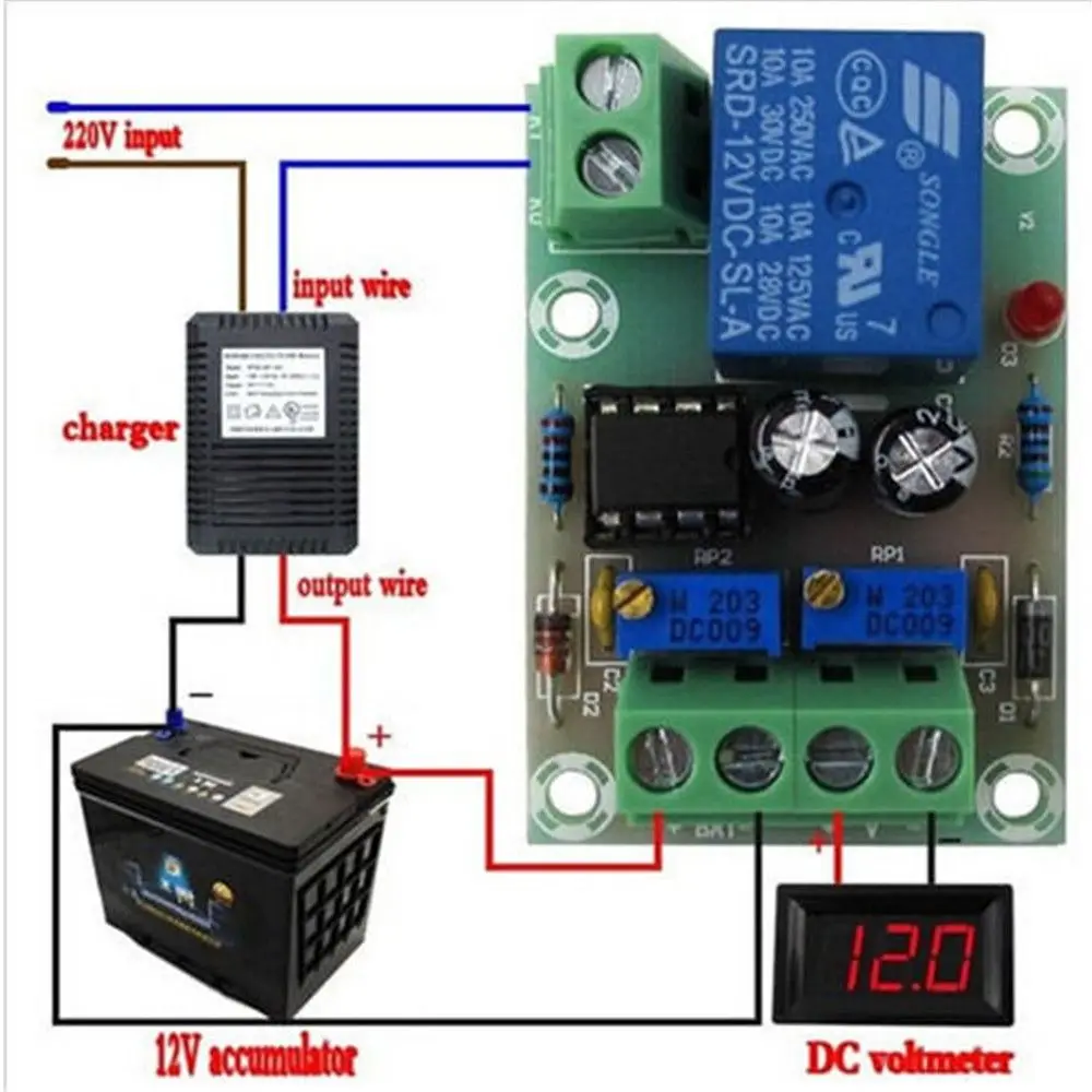 Relay Automatic Control Switch XH-M601 Battery Protect Board Battery Charging Board Charger Module Power Supply Controller