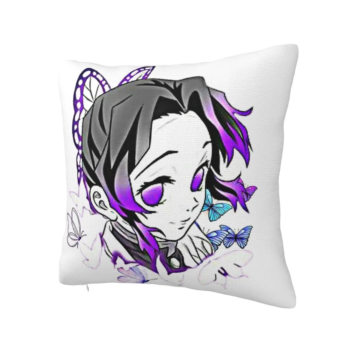 Demons Slayers Shinobu Kocho Square Pillow Square Pillow White Square pillow