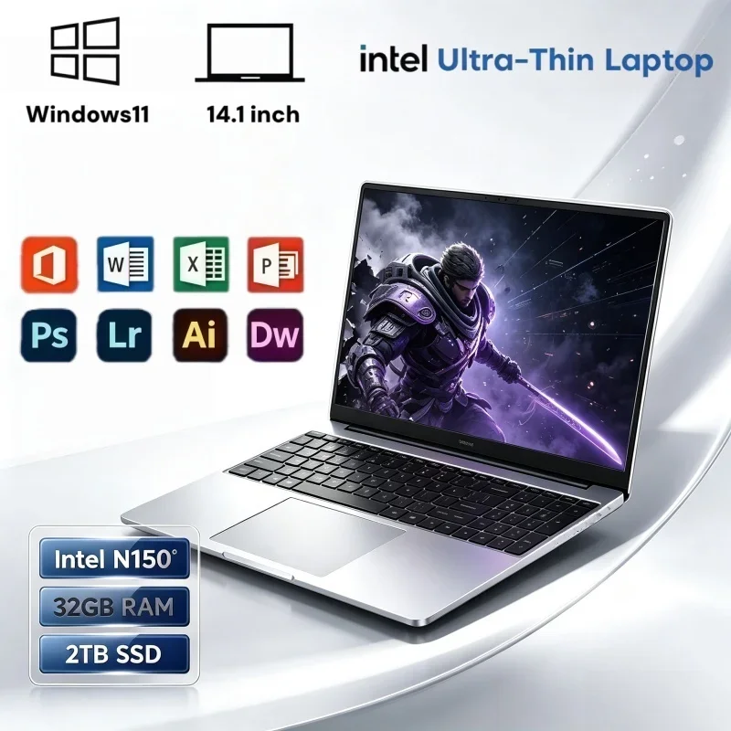 Intel 2026 14.1 Inch Ultrabook Intel N150 Windows 11 32GB RAM 2TB SSD Lightweight Notebook For Office Work & Casual Game - Aliexpress Deal