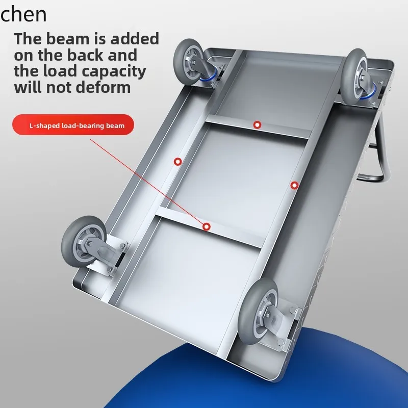ZML Small Cart for Carrying Goods, Portable Folding Hand Truck