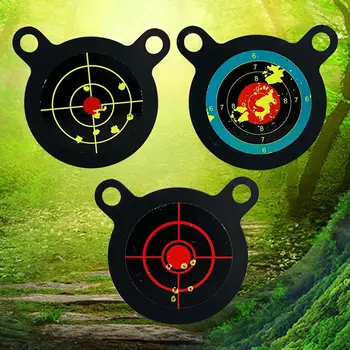 Airsoft Target Stahl hängendes Zielset für Schleuder Ton kugel schießen, BB-Pistole, 10cm/3,94 Zoll Breite, dick 1mm/0,04 Zoll