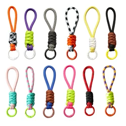 Creative Braided Lanyard Keychain For Phone Case Women Anti Lost Knot Rope Strap Car Key Chains Diy Accessories Fashion Keyring