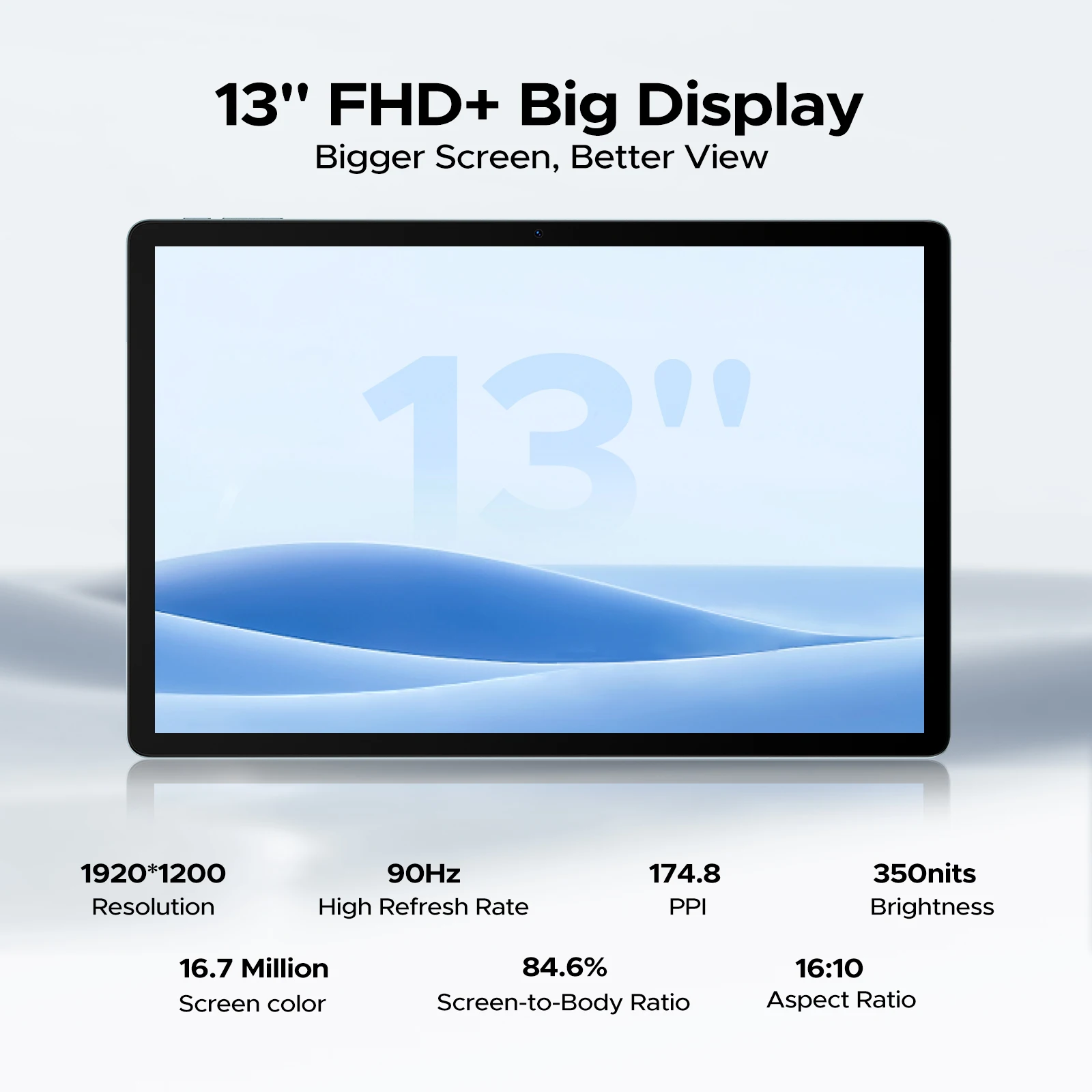 كمبيوتر لوحي DOOGEE U13 يعمل بنظام أندرويد 16 بشاشة 13 بوصة S سعة 32 جيجابايت (6 جيجابايت + 36 جيجابايت) وبطارية 256 جيجابايت وبطارية 11000 مللي أمبير في الساعة مكبرات صوت رباعية UNISOC T7280 Widevine L1