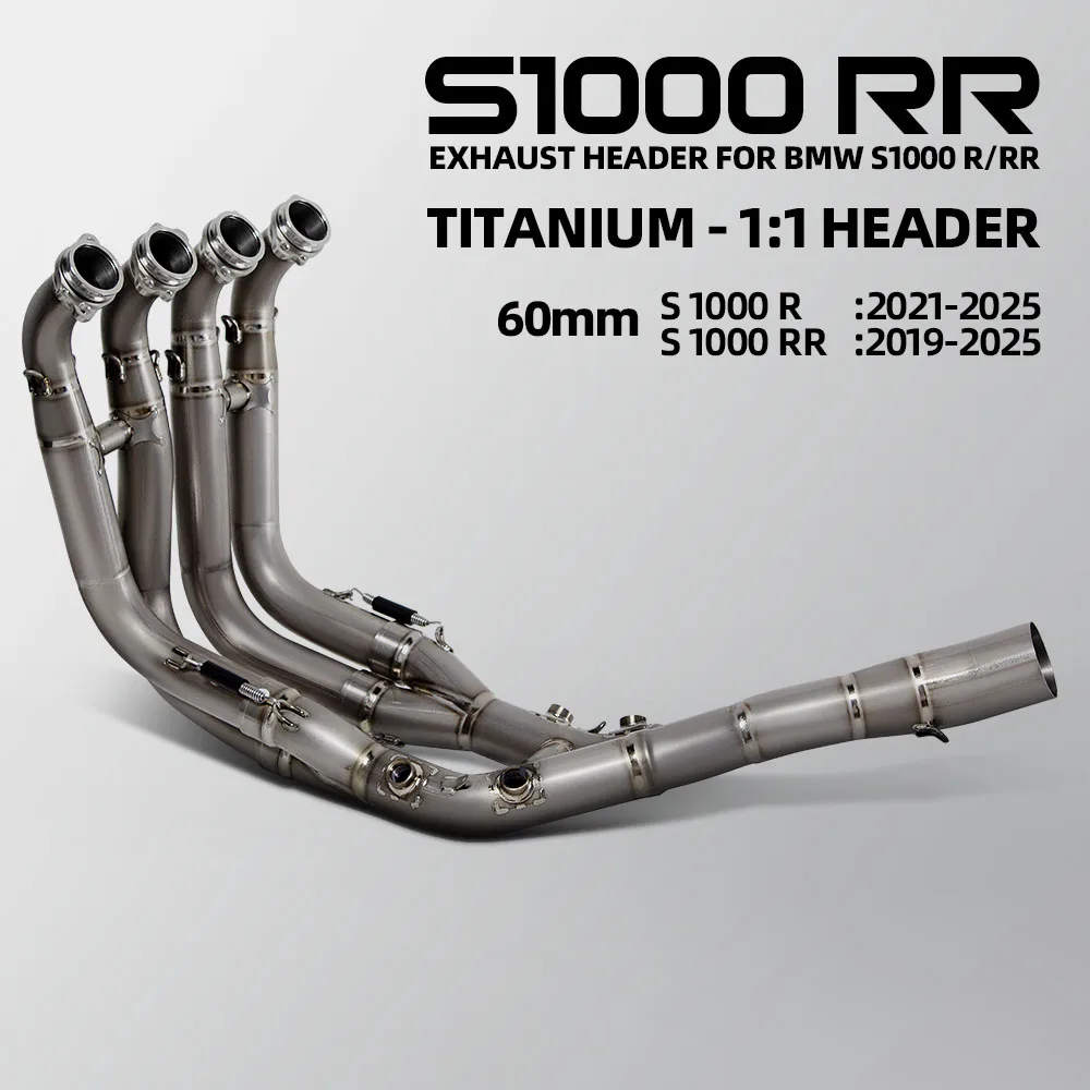 S1000RR exhaust header pipe For BMW S1000RR 19-26 M1000RR 19-24 S1000R M1000R 21-26 motobike front link tube racing manifold kit