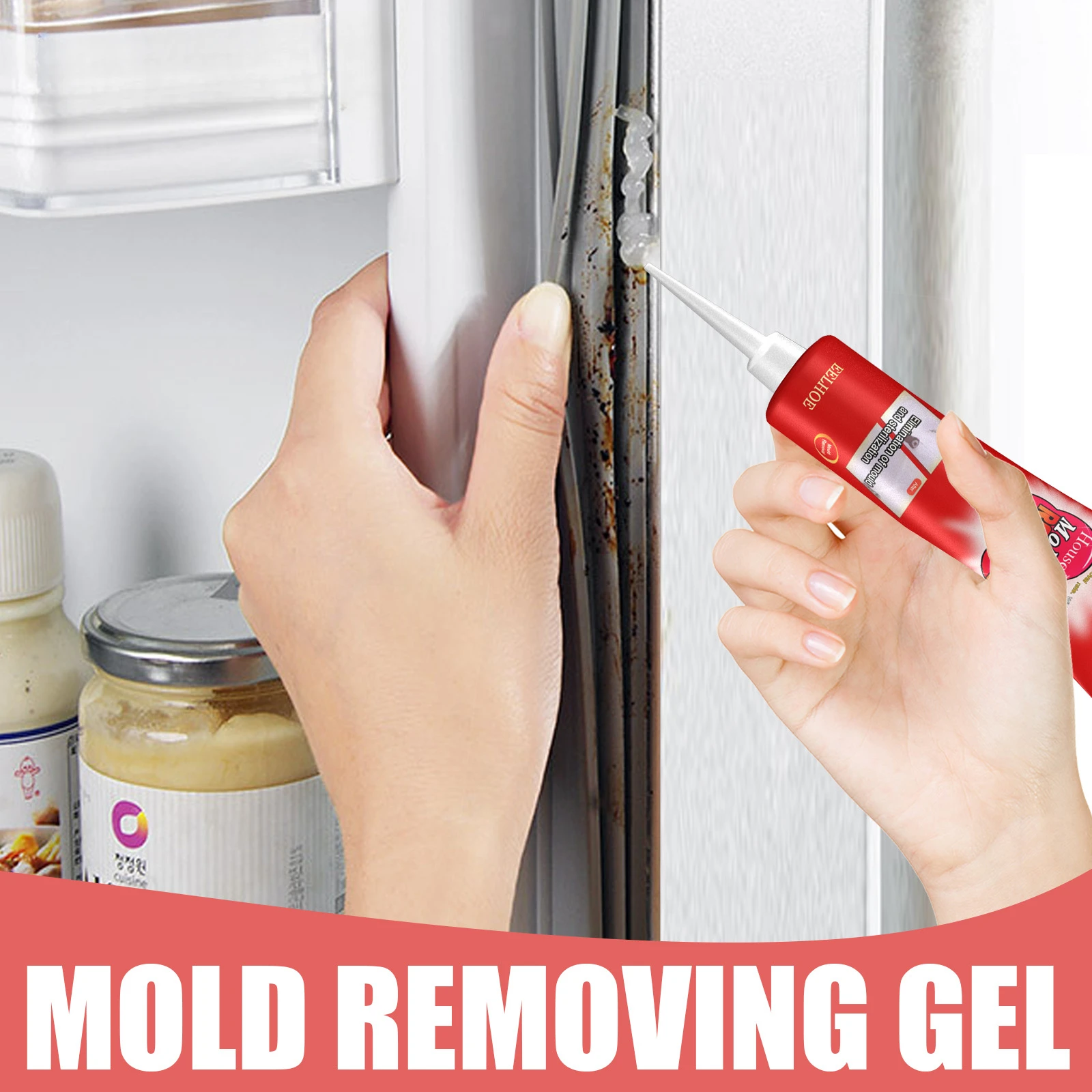 120g/20g Household Chemical Deep Down Wall Mold Mildew Remover Cleaner Caulk Gel Mold Remover Gel Contains Chemical Free Wood