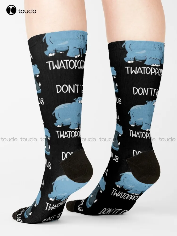 

Don'T Be A Twatopotamus Socks Pink Socks Unisex Adult Teen Youth Socks 360° Digital Print Harajuku Streetwear Gd Hip Hop Gift