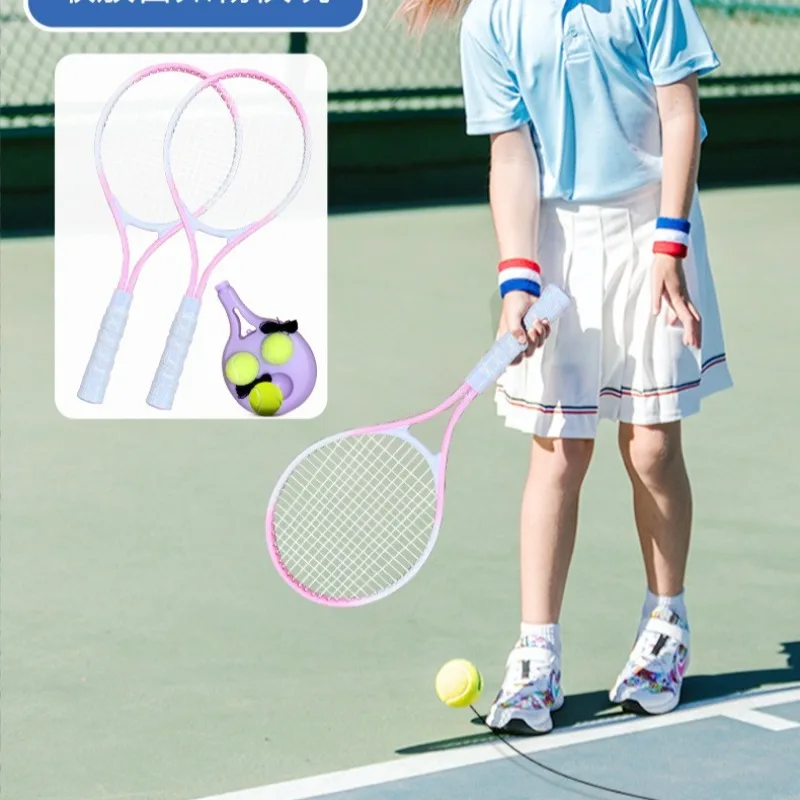 21 بوصة مضارب تنس للأطفال الوالدين والطفل سبائك الألومنيوم خفيفة الوزن مضرب التدريب الرياضي واحد المبتدئين في الهواء الطلق جديد