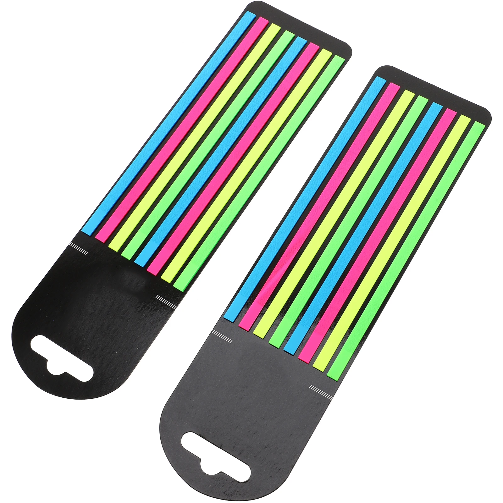 

2pcs Reading Strips Sentence Markers Book Annotation Highlighters Transparent Colorful Easy to Use Carry Schools Offices